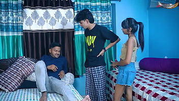 Alone And Vulnerable: Innocent Desi Girl Ravaged By Two Hungry Friends In Steamy Hindi Fuckfest