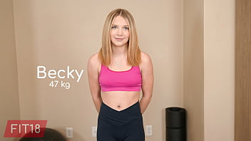 Slim 103lb Blue-eyed Blonde Teen Becky Summer Gets Filled Deep In Her Leotard
