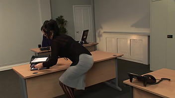 Kerry Louise Gets Bent Over The Boss’s Desk And Pounded From Behind