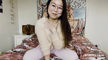 Ecstatic Chinese Beauty Eagerly Creates A Solo Pleasure Video Just For Us