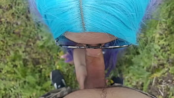 A Shameless Student Gives A Sloppy Public Blowjob In The Park.