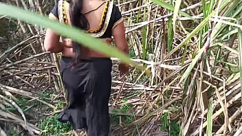 Desi Step Aunty Ki Ganne Ke Khet Mein Khule Aasman Ke Neeche Jungli Chudai