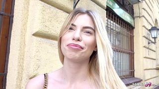 German Scout – First Anal Fuck For Slender Student Melina In A Real Street Casting