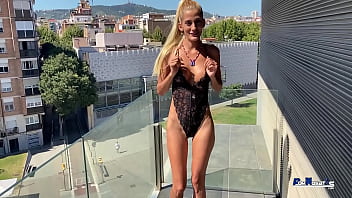 Timid Cuban Beauty Gabriela Flores Gets Flustered Sucking Victor Bloom In Public, Begging For His Milk To Drench Her Massive Tits.