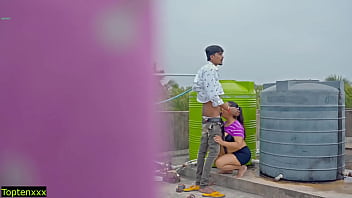 Roof-top Raw Desires: Begging For Your Load On My Skin