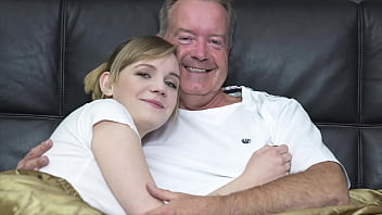 Glistening Blonde Arches Her Back, Begging For Grandpa’s Thick, Veiny Cock To Split Her Open.