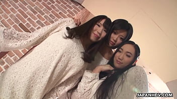 Three Lustful Asian Beauties Moaning As Their Wet Pussies Are Devoured
