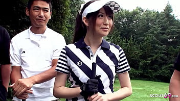 Golf Pro And His Buddies Persuade A Naughty Japanese Schoolgirl Into A Wild Blowbang Lesson
