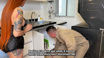 Plumbers Are Packing Serious Heat, So Get On Your Knees And Service That Pipe.