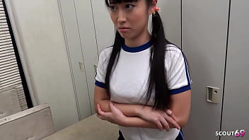 Tiny Japanese Schoolgirl Gets Seduced Into Her First Deepthroat Blowjob And Eagerly Swallows Her Classmate’s Hot Load