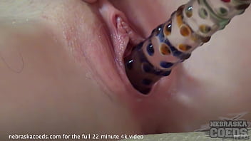 Amateur College Slut Gets Her Tight Pussy Stretched By A Massive Dildo On Camera