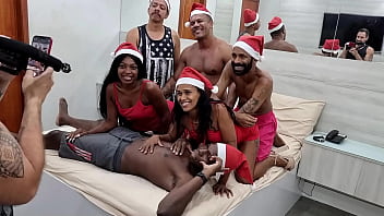 Naughty Christmas Orgy Behind The Scenes With India Juju And Malevola Black Featuring Raw Anal Action