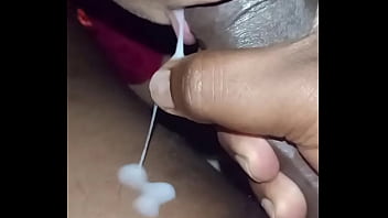 Gulping Down The Load From A Young Indian Beauty