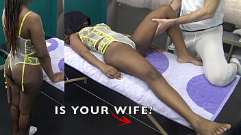 Is That Your Wife? An Older Masseur’s Sensual Touch On A Young Client In A Steamy Black Massage With Lotion