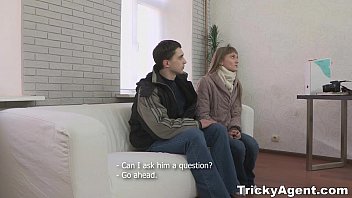 Tricky Agent – Christie B Gets Her Ass Pounded By Her Boyfriend While Downstairs Teen Porn Plays