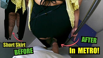 Subway Stranger’s Hidden Cock Teasing My Arab Wife’s Wet Pussy