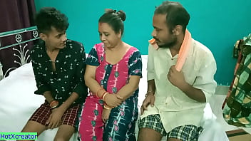 Sizzling Hot Milf Auntie Gets Shared In A Wild Hindi Threesome Fuck Fest