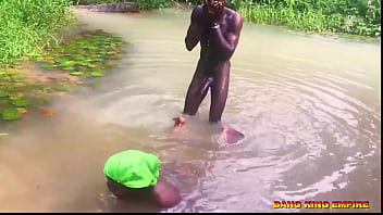 Savage African Slut Gets Pounded By Massive Cock In River Fuck