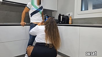 The Horny Boss Caught His Thick Secretary In The Kitchen And She Paid His Bill With Her Body!