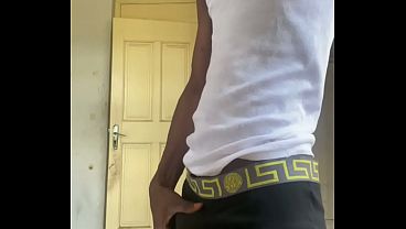 Horny College Stud Stroking His Hard Cock