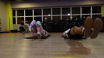 Training At The Gym With No Panties, Soaking Wet