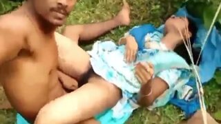 Desi Deviant Takes His Wedded Mistress For A Wild Outdoor Romp In The Bushes
