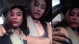 Exposing Her Tits In The Car