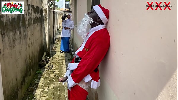 Naive 18-year-old Hijabi Reporter Gets An Early Christmas Gift—a Steamy Outdoor Encounter With Santa While Testing Her New School Camera.