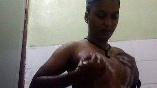 Tamil Babe Soaping Up Her Bare Tits In A Steamy Bathroom Shower Mms Clip
