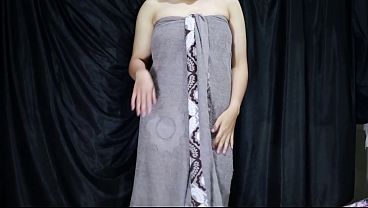 Indo Chick In Clear Satin Dress Tries It On While Fingering Herself