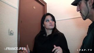 Sultry Young French Brunette Slut Gets Double-teamed By Two Depraved Men