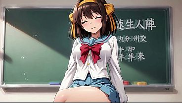 Haruhi Suzumiya’s Classroom Gangbang: A 4-man Dp Orgy – Ai-generated Anal Fuck