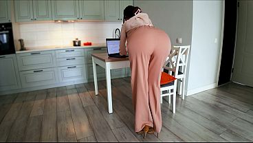 Caught Hard By My Bossy Stepmom While She Was Working