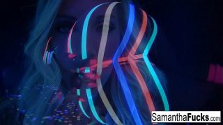 Samantha Saint’s Glowing Solo: A Black Light Climax