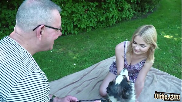 Tight Young Blonde Gets Stretched By Grandpa’s Thick Rod, Gags On His Shaft And Gulps Every Drop.