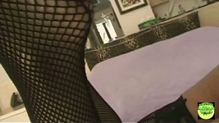 Massive Ebony Stud Pounds Tight Asian Babe In Stockings With Brutal Backdoor Action