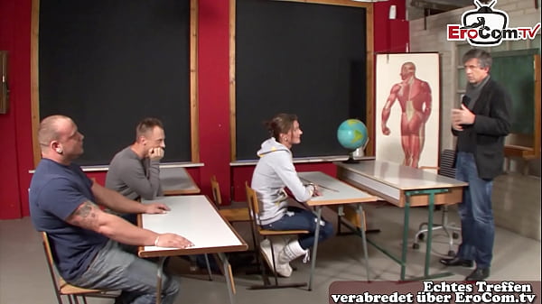 German Student Gets Wild With Two Guys In Amateur Campus Threesome