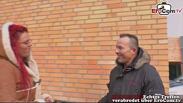 German Redhead Bbw Milf Neighbor Approached And Pounded