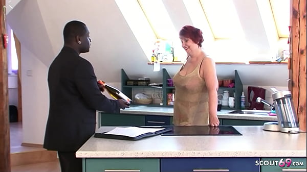 German Big-titted Mature Granny Lures Young Black Guy Into A Hot Fuck