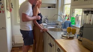 Bent Over The Sink, Getting Dirty While The Dishes Get Clean