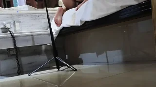 I Masturbate During A Hot Video Call With My Stepson And Insert A 22cm Black Dildo Into My Pussy.