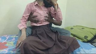 Indian College Student Getting Fucked By Her Boyfriend In His Room