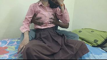 Indian College Student Getting Fucked By Her Boyfriend In His Room