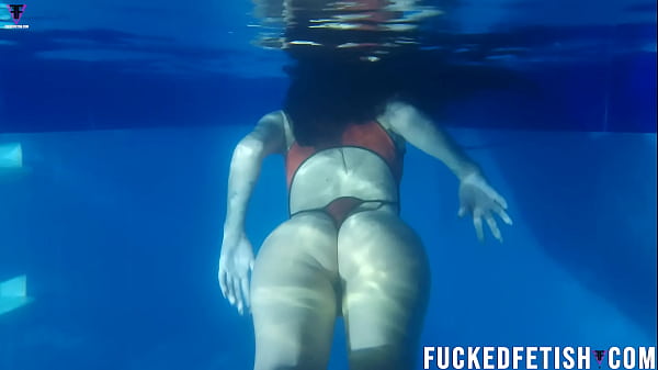 Helen Star Dives Deep In A Pool, Wearing Nothing But A Mask And A Wet, Tight Fantasy.