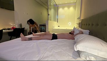 Ebony Slut Finishes Herself Off While Gagging On That White Boy’s Thick Cock