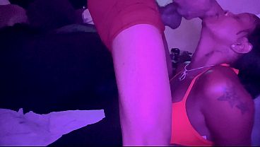 Big Titted Ebony Girlfriend Gives The World’s Best Blowjob