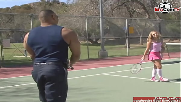 Check Out This Hot Little Blonde Teen I Scooped Up Right Off The Tennis Court, All Sweaty And Ready For Action.