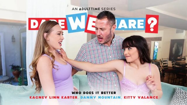 Adulttime – Kagney Linn Karter, Danny Mountain, Kitty Valance Battle It Out In A Steamy Fuck-off | Dare We Share January 30, 2023